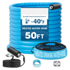 50FT RV Water Hose with Storage Bag, 5/8'' Drinking Water Hose, No Odor, Leak Free, Heavy Duty, No Kink and Flexible Garden Hose 50 ft, Ideal RV Accessories for RV, Camper, Garden - Blue