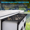 SHILI RV Slide Topper Awning, Slide Out Awning Kit Cover Assembly, Modular Camper Slideout Topper Protection for RVs, 5th Wheels,Travel Trailers and Motorhomes, Black, 7'3