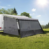 SHILI RV Awning Sun Shade Screen Sunshade 8' X 15' 3'' (Fit for 16' Awning)- Mesh Sunscreen Motorhome Camper Trailer Awning Shade Screen UV Blocker Completed Kits - 3 Year Warranty (Black)