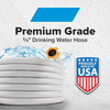 NSF61 25Ft Water Hose - RV Drinking Water Hose Contains No Lead, No BPA & No Phthalate - Features Diamond-Hatch Reinforced PVC Design - 5/8” Inside Diameter