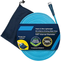 NSF61-25ft Drinking Water Hose - RV Drinking Water Hose Reinforced with Fabric & Ultra Lightweight - Contains No Lead, No BPA & No Phthalate - Abrasion Resistant 