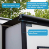 SHILI RV Slide Topper Awning, Slide Out Awning Kit Cover Assembly, Modular Camper Slideout Topper Protection for RVs, 5th Wheels,Travel Trailers and Motorhomes, Black, 7'3