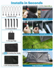 SHILI RV Awning Sun Shade Screen Sunshade 8' X 15' 3'' (Fit for 16' Awning)- Mesh Sunscreen Motorhome Camper Trailer Awning Shade Screen UV Blocker Completed Kits - 3 Year Warranty (Black)