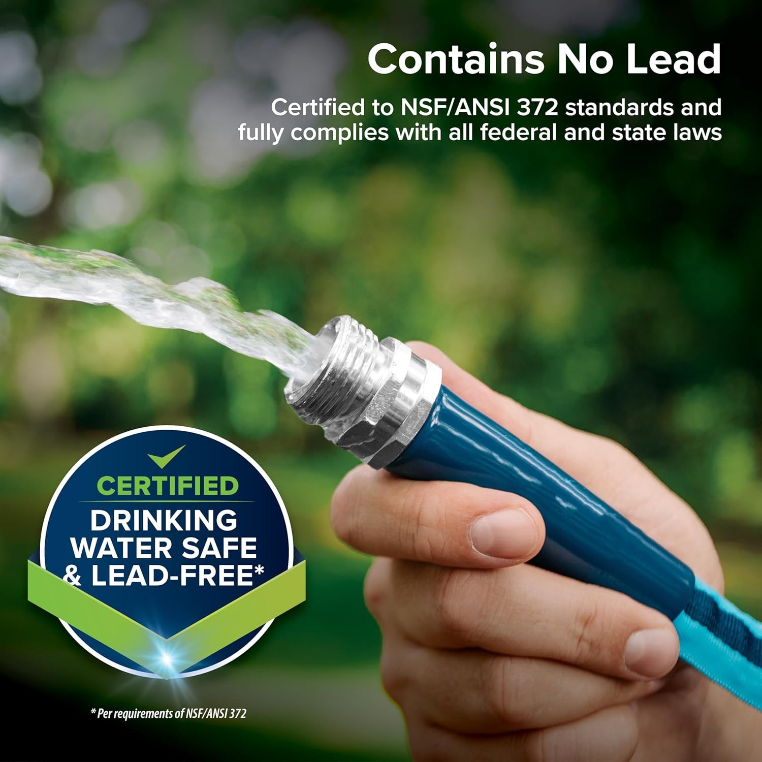 NSF61-25ft Drinking Water Hose - RV Drinking Water Hose Reinforced with Fabric & Ultra Lightweight - Contains No Lead, No BPA & No Phthalate - Abrasion Resistant 